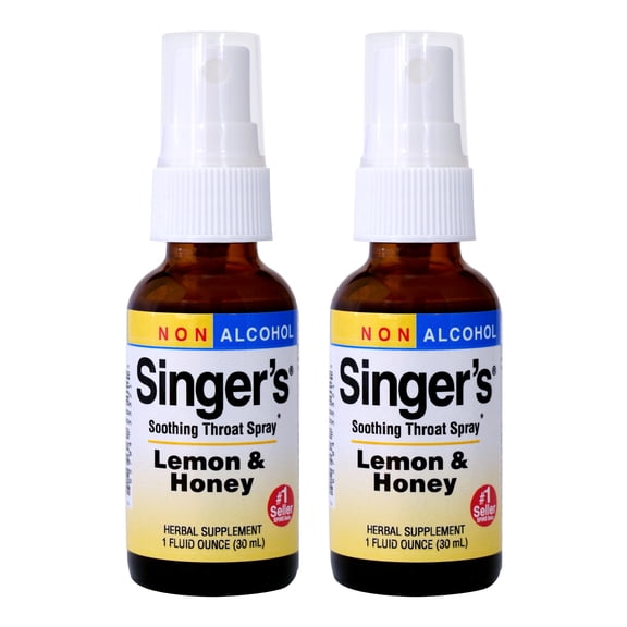 Herbs, Etc. Singer's Saving Grace Lemon & Honey Classic Spray, 1 fl oz (2 pack)