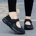 thumbnail image 2 of Rokment Ortho Mesh Patchwork Walking Shoes for Women Breathable Comfortable Hollow out Ankle Strap Memory Foam Arch Support Nursing Non Slip Work Tennis Sneakers Black Size 6, 2 of 6