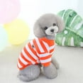 thumbnail image 3 of Eleanos Pet Dogs Thickened Cashmere Stripe Warm Costume Coats, 3 of 5