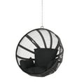 thumbnail image 2 of Thieroff Rope Weave Hanging Chair with Black Cushion, Gray (NO STAND), 2 of 11