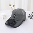 thumbnail image 5 of Solar Fan Baseball Cap, 2026 Spring Summer Solar Rechargeable Fan Cap, UV Protection Sun Shade Baseball Hat, Breathable Sun Hat for Men Outdoor Hiking Fishing and Gardening, 5 of 5