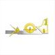 thumbnail image 1 of Regla de Ángulo Recto Cuadrada 3 en 1 de 300 mm, Regla de Medición, Transportador de Combinación Múltiple, Herramientas para Trabajar la Madera, Color Amarillo, 1 of 5