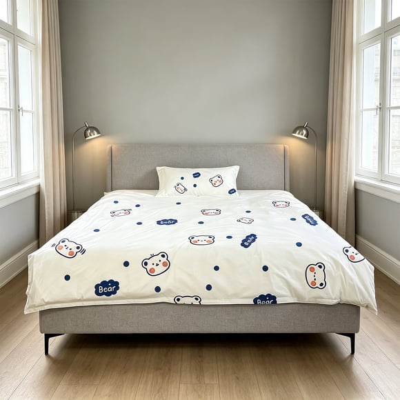 Disposable Bed Sheet Set with Duvet Cover and Pillowcases, Thick Non-Woven Travel Bedding, Multicolor, 3-Piece or 4-Piece for Hotel Camping Airbnb