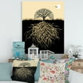thumbnail image 2 of Designart ' Tree Silhouette With Underground Roots ' Traditional Canvas Wall Art Print, 2 of 4