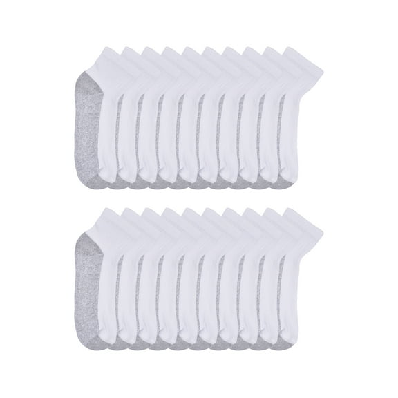 Wonder Nation Boys Cushioned Ankle Socks, 10 Pack, Sizes S (4-8.5) - L (3-9)