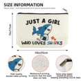 thumbnail image 2 of Bolsa de maquillaje Suemetic Shark Gifts para mujeres, niñas y niños, 2 of 6