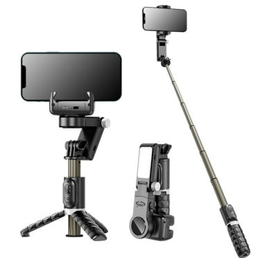 Gimbal Stabilizer for Smartphone,2-Axis Auto Face Tracking Selfie Stick with Tripod with LED light,360°Rotation with Remote for Android and iPhone,Ideal for Vlogging,YouTube,TikTok Video