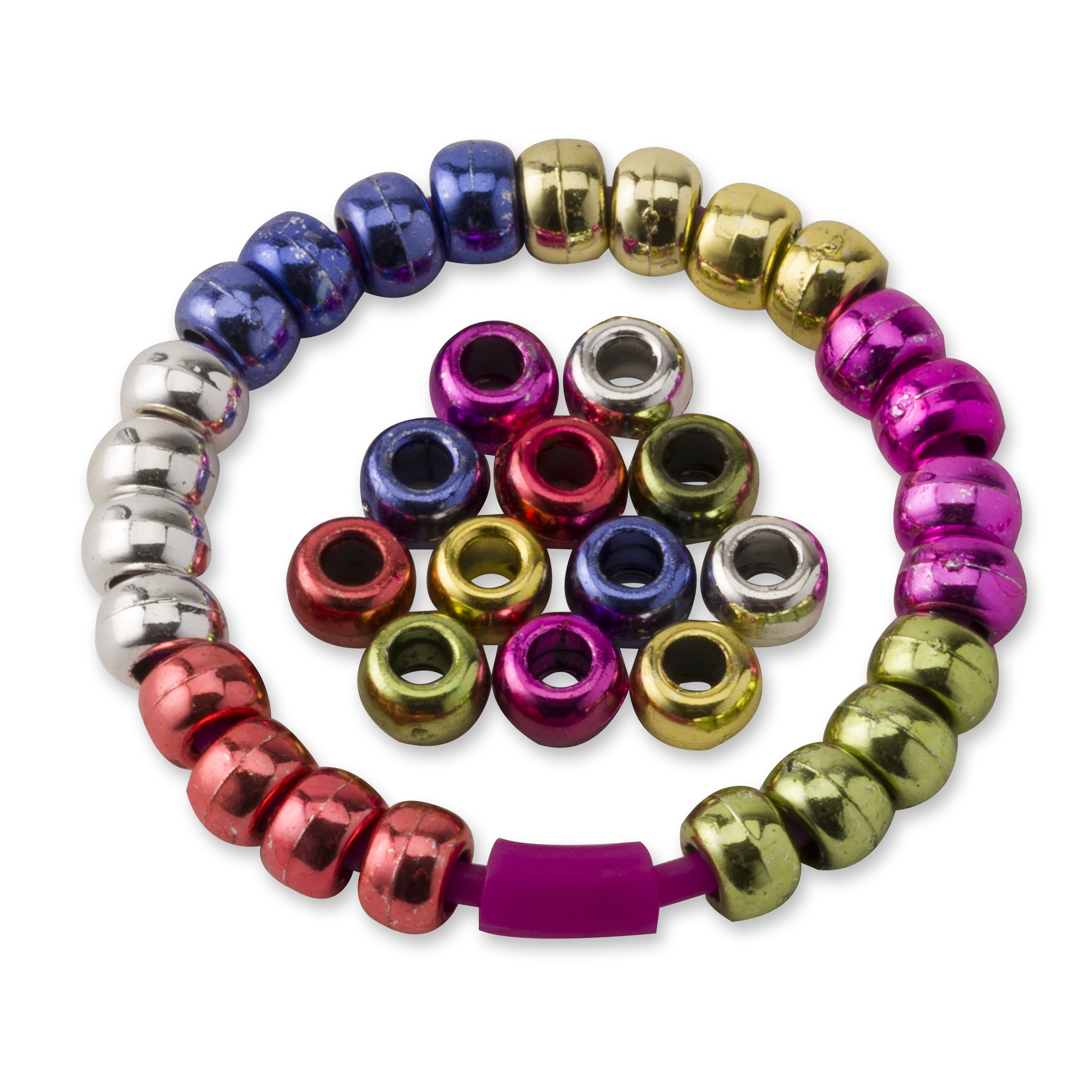 12 Packs: 280 ct. (3,360 total) Metallic Pony Beads by Creatology - 6mm x 9mm