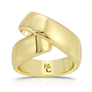 Michelle Campbell Jewelry Women's XO Ring, Brass with 14k Yellow Gold Overlay, Size 6