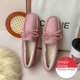 thumbnail image 2 of Zapatos de mujer con lazo acolchado de algodón, otoño e invierno, tacón bajo, suela suave, talla grande 41-43, zapatos de mamá planos cálidos con forro polar, 2 of 5