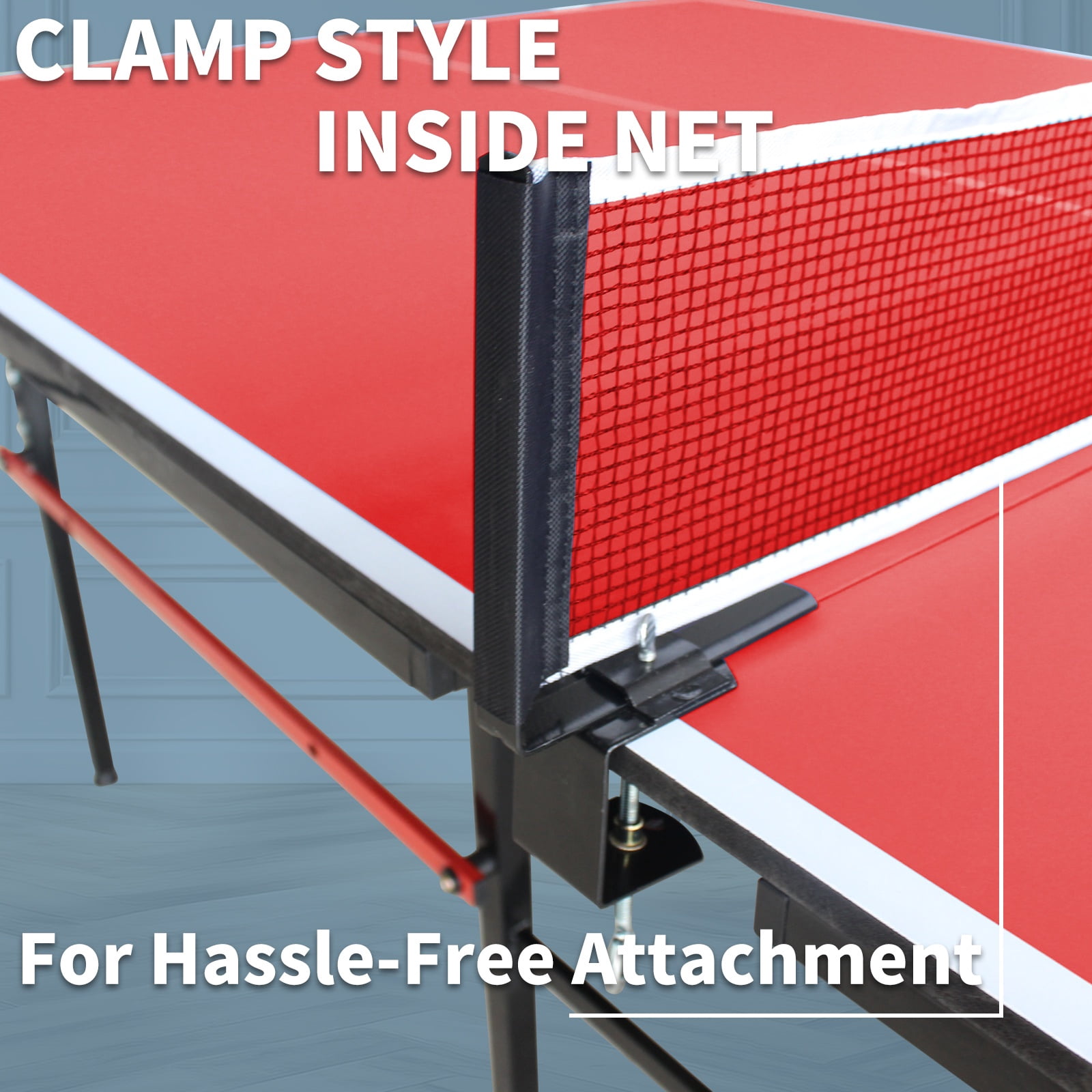 8FT Outdoor Ping Pong Table, Foldable & Portable Table Tennis Set with Net, 2 Paddles & 3 Balls, High-Quality Game Table with Single Player Playback Mode