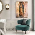 thumbnail image 3 of Lienzo decorativo de pared con Nuestra Señora de Guadalupe, México, 30 x 40 cm, 3 of 8