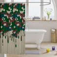 thumbnail image 3 of Manfei Ice Cream Camo Drip Shower Curtain 72Wx72L, Countryside Abstract Shower Curtain 72Wx72L, Gray Green, 3 of 5