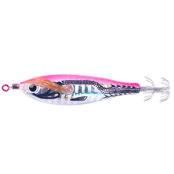 Señuelo Pesca Luminoso Anzuelos Calamar Anzuelo Artificial Cebos Jigging () Rosa