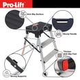 thumbnail image 4 of Pro-Lift Three Step Ladder with Storage, 4 of 8
