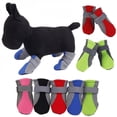 thumbnail image 2 of Breathable Dog Shoes Anti-slip Pet Boots Paw Protector With Reflective Straps,Black M, 2 of 5