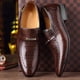 thumbnail image 1 of Mocasines hechos a mano de piel patentada para hombre, zapatos casuales de marca de lujo para hombre, mocasines italianos, zapatillas marrones, zapatos formales (27 cm), 1 of 3