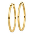thumbnail image 2 of FB Jewels 14K Yellow Gold 2mm Square Tube Hoop Earrings, 2 of 4