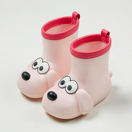 

LYCAQL Toddler Shoes Children s Rain Shoes Anti Slip and Children s Rain Shoes Children s Water Shoes Children s Mid Baby Rain Boot Size 4 (Pink 12 Little Child)