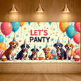 thumbnail image 6 of LUUFILx Dog Party Themed Backdrop Banner Colorful Balloon Animals Decoration Background for Puppy Birthday Party Celebration Supplies Let's Pawty Photo Booth Decor, 6 of 6