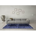 thumbnail image 3 of Ahgly Company Machine Washable Indoor Rectangle Abstract Blue Modern Area Rugs, 7' x 9', 3 of 4