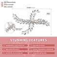 thumbnail image 6 of MIALLO Elegant Silver Rhinestone Floral Hair Piece Sparkling Leaf Accessory for Bridesmaid Prom and Formal Party, 6 of 7