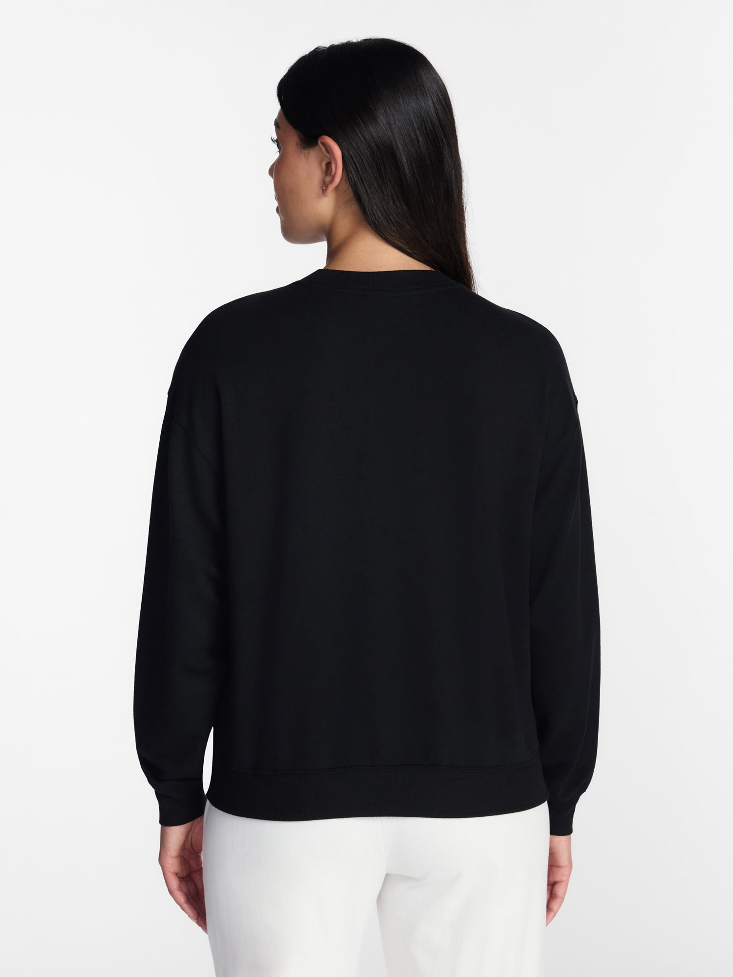 Halloween and Fall Women's French Terry Knit Lounge Sleep Top with Long Sleeves, Sizes XS-3X