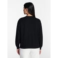 thumbnail image 3 of Halloween and Fall Women's French Terry Knit Lounge Sleep Top with Long Sleeves, Sizes XS-3X, 3 of 5
