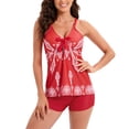 thumbnail image 2 of Traje de baño de dos piezas Nikou con cuello en V para mujer, 2 of 7