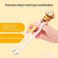thumbnail image 3 of Hadanceo Baby Learning Chopsticks Widened Non-slip Chopstick Tips 1 Pair Attract Attention Toddler Chopsticks Training Convenient for Home, 3 of 7
