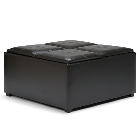 Simpli Home - Avalon Storage Ottoman - Dark Brown