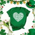 thumbnail image 4 of LEKWK St Patricks Day Tshirt Women Leprechaun Hat Line Art Basic Tees Short Sleeve Casual Tops Crew Neck Simple Graphic Daily Wear, 4 of 7