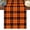 PitchBlack,PumpkinOrange,Amber,Rust, variant on Burnt Orange Plaid Short Table Runner 36 Inches Long, Farmhouse Country Black Checkered Cotton Linen Table Runners Dresser Scarves, Fabric Tabletop Scarf Furniture Cover for Dinner Party 13"x36"