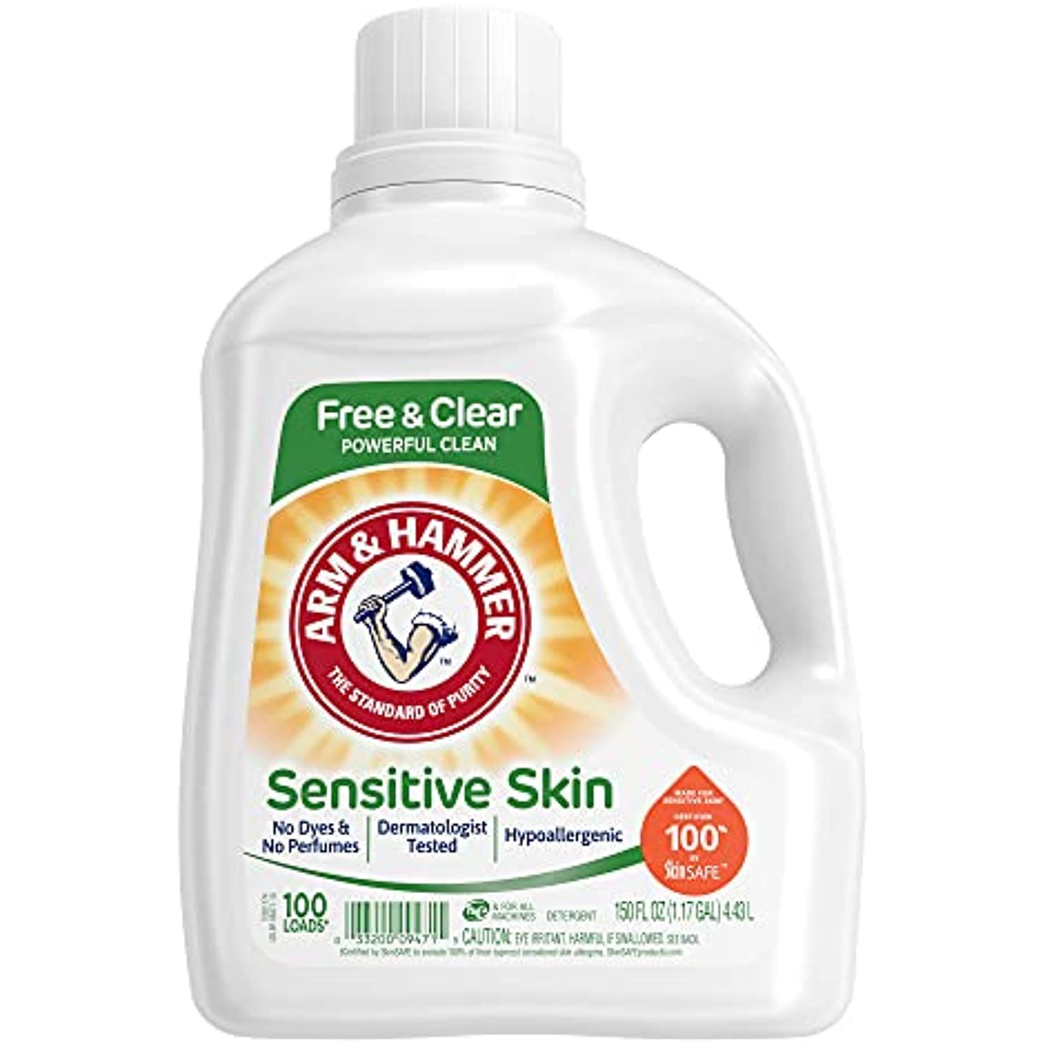 Arm & Hammer Sensitive Skin Free & Clear, 100 Loads Liquid Laundry
