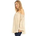 thumbnail image 3 of Women Renaissance Off Shoulder Top Costumes Blouse Boho Peasant Shirt, 3 of 5