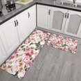 thumbnail image 2 of Pioneer Flower Floral Print Pattern Kitchen Rugs Sets Of 2,Anti Fatigue Kitchen Mat Rugs Non Slip Washable,Decorative Kitchen Floor Mats for Kitchen,Sink,Laundry,17"x30"+17"x47", 2 of 7
