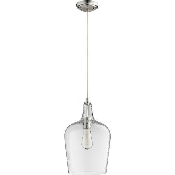 1 Light Pendant in Transitional Style 9.25 inches Wide By 11.5 inches High-Satin Nickel Finish Bailey Street Home 183-Bel-3400125