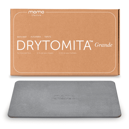 Momo Lifestyle Stone Bath Mat Drytomita 24 X 15 Linen Gray, Diatomaceous Earth, Non-Slip Super Absorbent Quick Drying Shower Mat Bathroom Accessory for Home Spa