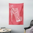 thumbnail image 1 of Quotes Decor Wall Hanging Tapestry, "Shoe Love is True Love" Fashion Colored Woman Shoe Made From Quotes Funny Art, Bedroom Living Room Dorm Accessories, 40 X 60 Inches, by Ambesonne, 1 of 1