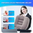 thumbnail image 4 of Extra Thick Seat Cushion, Large Chair Cushion Booster for Office Chair to Rise Height, Velvet Cover with Handle and Anti-Slip Bottom, PP Cotton Filling - Relieves Back Pain - 18"X16"X6" Grey, 4 of 7