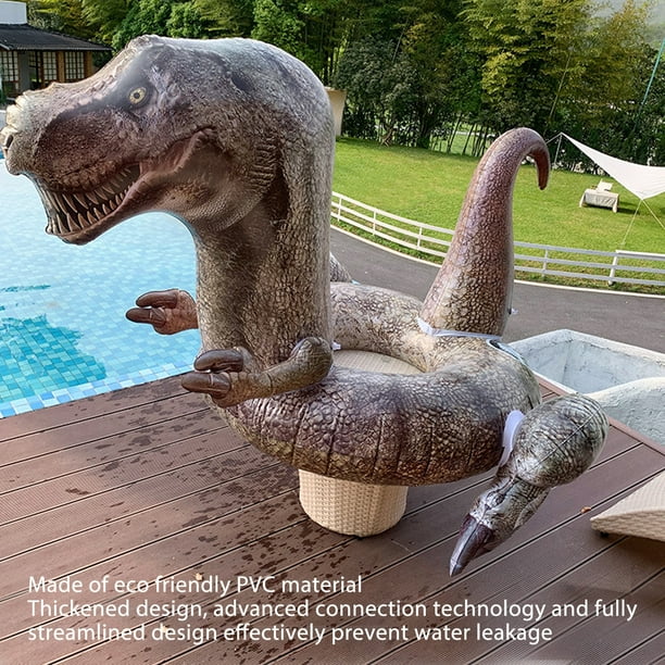 Anillo De Natación Inflable Con Forma De Dinosaurio – Con Cola Que Hace Sonido – PVC Suave, Seguro Y Duradero – Para Niños Hasta 45 Kg – Piscina Y Bañera