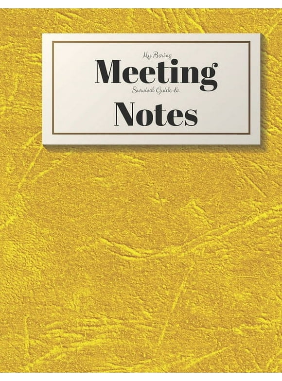 My Boring Meeting Survival Guide and Notes: 8.5" x 11" Notebook and Puzzle Book (Paperback)