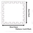 thumbnail image 2 of 20 Pieces Interlocking Carpet Tiles Wood Grain Foam Mats With Border For Home Playroom Basement Trade Show, 30cm X 30cm/12" X 12" Banmo, 2 of 5