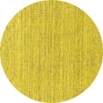 thumbnail image 1 of Ahgly Company Indoor Round Oriental Yellow Industrial Area Rugs, 8' Round, 1 of 4