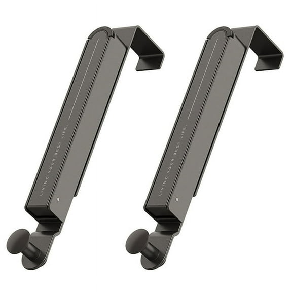 2X Folding Clothes Drying Rack, Aluminum Alloy over the Door Hanger with Retractable Rod, Foldable Portable for Bathroom