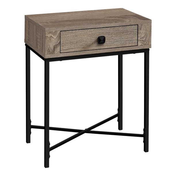 22.5" Brown and Black Contemporary Rectangular Accent Table Walmart