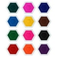 thumbnail image 1 of 12 almohadillas de tinta para sellos de colores, paquete de 12, almohadilla de tinta para huellas dactilares en forma de hexágono, lavable, 1 of 6