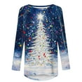 thumbnail image 5 of asdoklhq Crewneck Sweatshirts Women Casual Long Sleeve Round Neck Pullover Loose Blouse Ethnic Style Printed ShirtsTops Multicolor S, 5 of 6