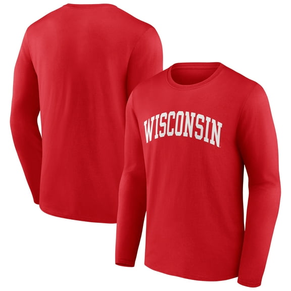 Men's Red Wisconsin Badgers Arch Long Sleeve T-Shirt