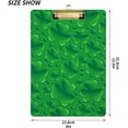 thumbnail image 3 of 12.5"x9" Green Shamrock Leaf Clipboards, Standard A4 Letter Size Nursing Clipboard with Low Profile Metal Clip Decorative Clip Board for Office Supplies,Silver, 3 of 7